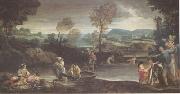 Annibale Carracci Fishing (mk05) oil painting artist